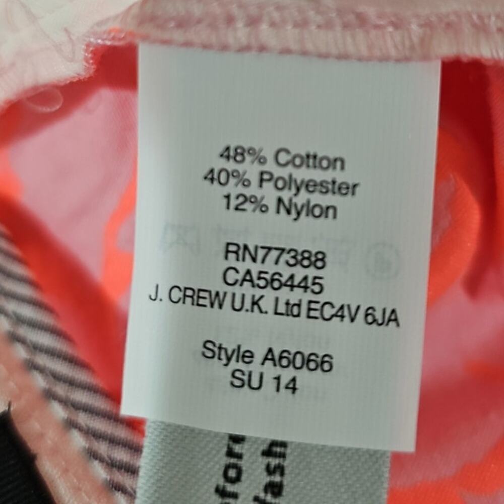 J.Crew Coral Jacquard Shorts Neon Orange Size 00 - Picture 4 of 5